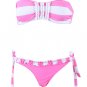 Sexy Strapless Bikini Sexy Stripe Elasticity Swimsuit