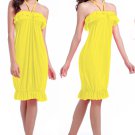 Sexy Halter Neck Strap Ruffle Trim Cover-Up