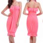 Sexy Halter Neck Strap Ruffle Trim Cover-Up