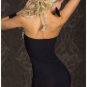Leopard and Black Strapless Mini Dress(Size M & L are available)