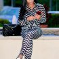Striped Printed Two-piece Pants Set