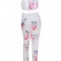 White Floral Print Two Piece Set