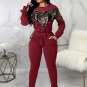 Women's Long Sleeves Top and Pants Suit