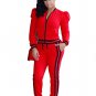 Long Sleeve Zipper Jackets and Bodycon Long Pant Set