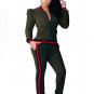 Long Sleeve Zipper Jackets and Bodycon Long Pant Set