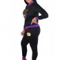 Long Sleeve Sequin Tiger Print Top + High Waist Bodycon Long Pants