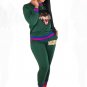 Long Sleeve Sequin Tiger Print Top + High Waist Bodycon Long Pants