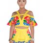 Sexy 2 Piece Cold Shoulders Top and Skirts Set