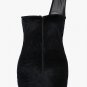 Black Velvet One Shoulder Club Dress