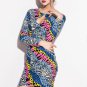 Color Zebra Pattern Print Club Bobycon Dress