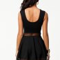 Mesh Insert Backless Clubwear Mini Dress
