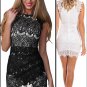 Luxury Sleeveless Embroideried Hollow-Out Crochet Lace Mini Dress