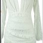 Enchanting Long Sleeve Lace V Neck Clubwear Mini Dress