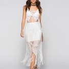 Sexy Tassel Sling Top and Skirt Two Pieces
