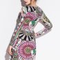Digital Windmill Pattern Print Club Dress