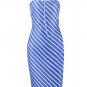 Neck Belt Stripe Sexy Dress