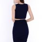 Sexy Sleeveless Pleats Two-piece Bodycon Dress