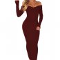 Sexy Off The Shoulder Long Sleeves Bodycon Dress