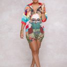 Women's Half Sleeve Printing Shirt Dress