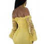 Sexy Off The Shoulder Strappy Lace Embroidery Bodycon Dress