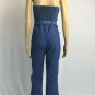 Halter Denim Lace-Up Jumpsuit