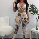 Sexy Backless Printed One-piece Jumpsuits