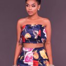 Floral Print Two Pieces Jumpsuit