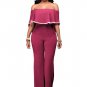 Off The Shoulder Flounce Jumpsuit