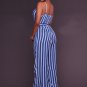 Striped Tie Front Jumpsuit