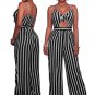 Striped Tie Front Jumpsuit