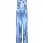 Striped Tie Front Jumpsuit