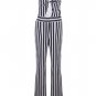 Striped Tie Front Jumpsuit