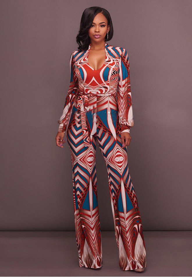 Abstract Print Jumpsuit