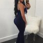 Blue Striped Palazzo Jumpsuit