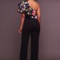 One Shoulder Ruffle Jumpsuit