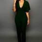 V Neck Butterfly Sleeve Backless Jumpsuit
