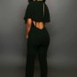 V Neck Butterfly Sleeve Backless Jumpsuit