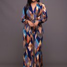 Multi Color Print Belted Jumpsuit