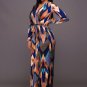 Multi Color Print Belted Jumpsuit