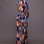 Multi Color Print Belted Jumpsuit