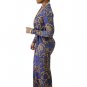 Fashion Deep V-neck Print Long Sleeves Jumpsuit
