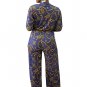 Fashion Deep V-neck Print Long Sleeves Jumpsuit