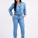 Fashion Long Sleeve Pants Sexy Bodycon Jumpsuit