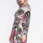 Digital Windmill Pattern Print Club Dress