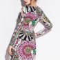 Digital Windmill Pattern Print Club Dress