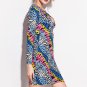Color Zebra Pattern Print Club Bobycon Dress