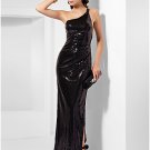 One Shoulder Sequin Formal Gown
