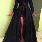 Black Two-Piece Detachable Dresses
