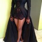 Black Two-Piece Detachable Dresses