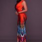 Ombre Multi-Color Print Maxi Dress